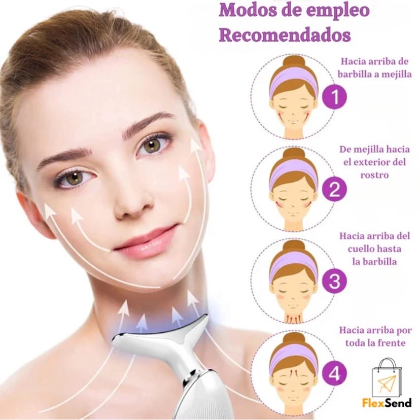 Masajeador Facial Cuello Antiarrugas Masajeador de Belleza para Estirar y Levantar la Piel