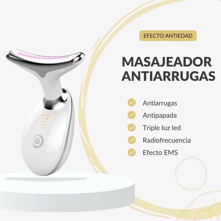 Masajeador Facial Cuello Antiarrugas Masajeador de Belleza para Estirar y Levantar la Piel